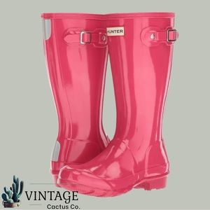 Hunter Original Gloss Bright Pink Rain Boots!